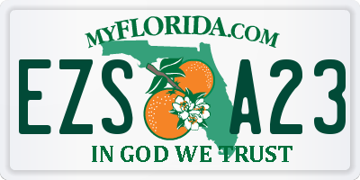 FL license plate EZSA23