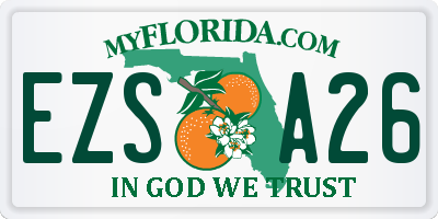 FL license plate EZSA26