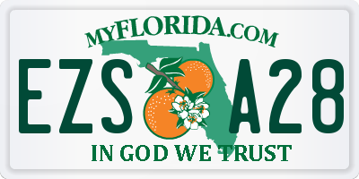 FL license plate EZSA28