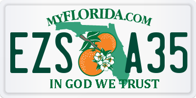 FL license plate EZSA35