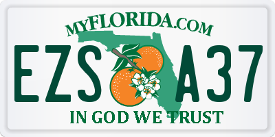 FL license plate EZSA37