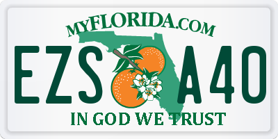 FL license plate EZSA40