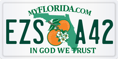 FL license plate EZSA42