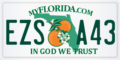 FL license plate EZSA43