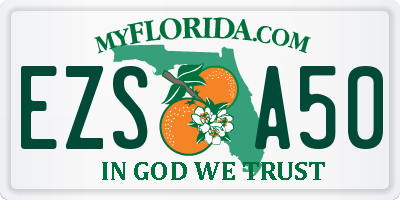 FL license plate EZSA50