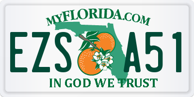 FL license plate EZSA51