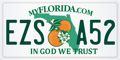 FL license plate EZSA52