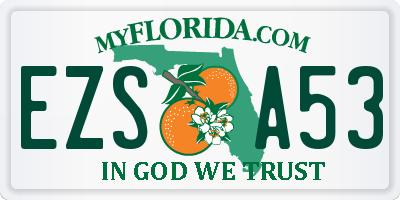 FL license plate EZSA53