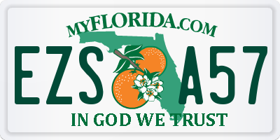 FL license plate EZSA57