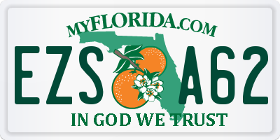 FL license plate EZSA62