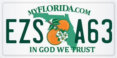 FL license plate EZSA63