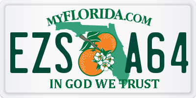 FL license plate EZSA64