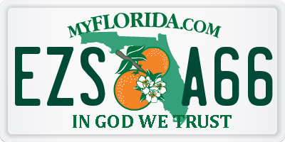 FL license plate EZSA66