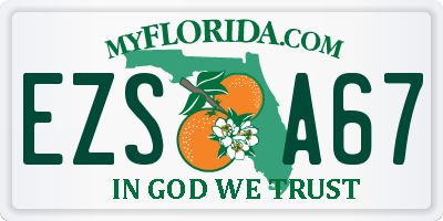 FL license plate EZSA67