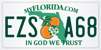 FL license plate EZSA68