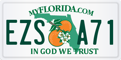 FL license plate EZSA71