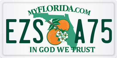 FL license plate EZSA75