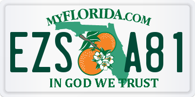 FL license plate EZSA81