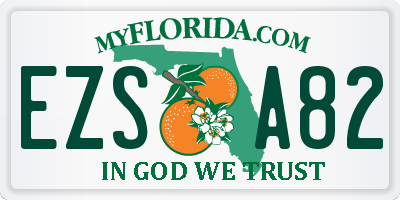 FL license plate EZSA82