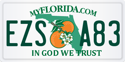 FL license plate EZSA83