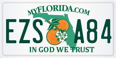 FL license plate EZSA84