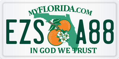 FL license plate EZSA88