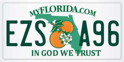 FL license plate EZSA96