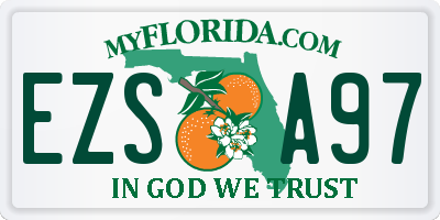 FL license plate EZSA97