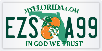 FL license plate EZSA99