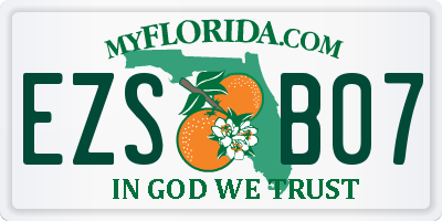 FL license plate EZSB07