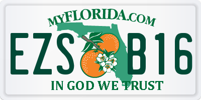 FL license plate EZSB16