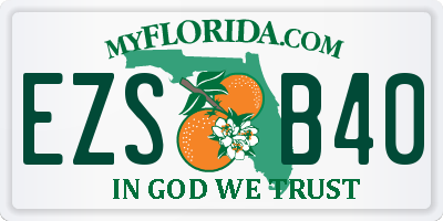 FL license plate EZSB40