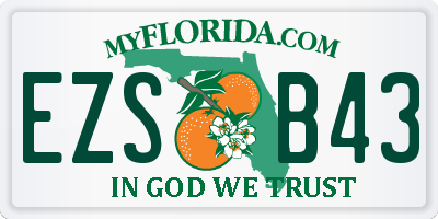 FL license plate EZSB43