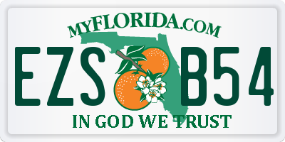 FL license plate EZSB54