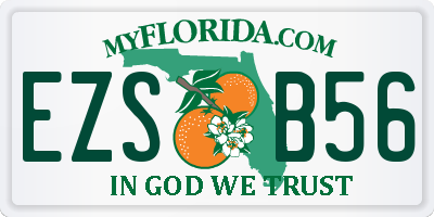 FL license plate EZSB56