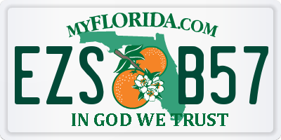 FL license plate EZSB57