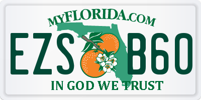 FL license plate EZSB60