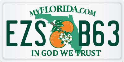 FL license plate EZSB63