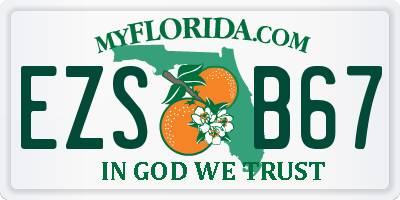 FL license plate EZSB67