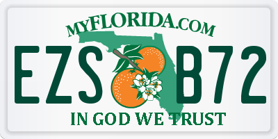 FL license plate EZSB72