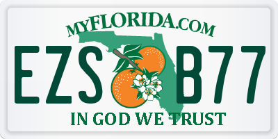 FL license plate EZSB77