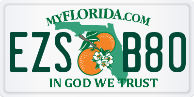 FL license plate EZSB80