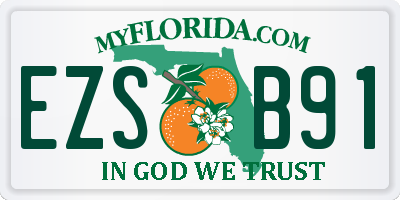 FL license plate EZSB91