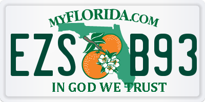 FL license plate EZSB93