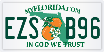 FL license plate EZSB96