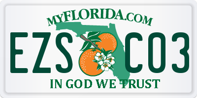 FL license plate EZSC03