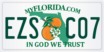 FL license plate EZSC07