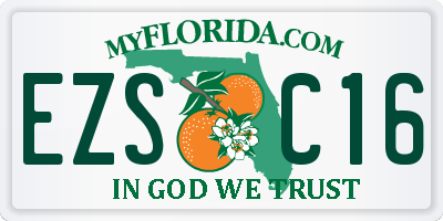 FL license plate EZSC16