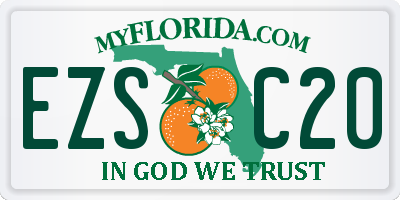 FL license plate EZSC20