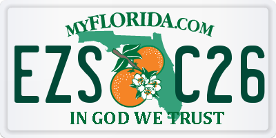 FL license plate EZSC26